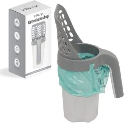 Fliksy Kattenbak Schep - Kattenbak Schepje Met Bakje - Kattenzakje - Katten - Haarverwijderaar - Kattenspeeltje -Huisdierbenodigdheden Korting 1200x1186 26