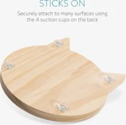 Navaris Houten Krabplank Voor Katten - Krabmat Van Hout En Sisal Voor Aan De Muur - In De Vorm Van Een Kattenkop - Te Bevestigen Met Zuignappen -Huisdierbenodigdheden Korting 1200x1186 32