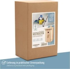 Wildtier Herz | Nestkastje Natuur Voor Pimpelmezen & Kleine Mezensoorten Van Massief Hout - Geschroefd, Onbehandeld, Weerbestendig, Vogelhuisje Voor Meesjes, Nesthulp Met 28 Mm Invlieggat -Huisdierbenodigdheden Korting 1200x1186 33
