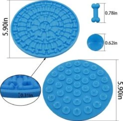 Merkloos Honden Likmat Voor In De Douche, In Bad, Of Voor Het Borstelen - Gemakkelijk Te Verplaatsen En Voedsel Op Aan Te Brengen - Voermat - Lick Pad - Afleidingspad - Slowfeeder - Anti-schrok Voerbak -Huisdierbenodigdheden Korting 1200x1187 9