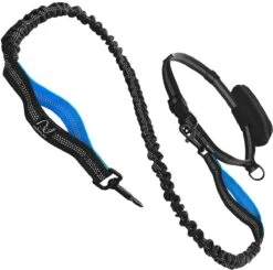 Happilax Joggingriem Voor Honden, Elastische En Reflecterende Hondenriem Voor Joggen Met Buikband, 100-160 Cm