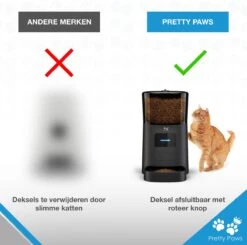Pretty Paws PP005 Wifi Voerautomaat Zwart - Automatische Voerbak - Slimme Voerautomaat Met App - Instelbaar Voedingsschema - WIFI -Huisdierbenodigdheden Korting 1200x1190 35