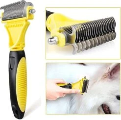 Hondenborstel - Dubbelzijdig Ontharing Tool - Herbruikbare Honden & Kattenvachtkam - Huisdier Grooming - 1 Stuk - Groen -Huisdierbenodigdheden Korting 1200x1190 5