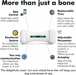 Wickedbone - Automatisch, Interactief En Intelligent Speelgoed Voor Honden - App & Bluetooth Bestuurbaar - USB Oplaadbaar -Huisdierbenodigdheden Korting 1200x1191 16