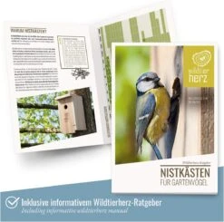 Wildtier Herz | Nestkastje Natuur Voor Pimpelmezen & Kleine Mezensoorten Van Massief Hout - Geschroefd, Onbehandeld, Weerbestendig, Vogelhuisje Voor Meesjes, Nesthulp Met 28 Mm Invlieggat -Huisdierbenodigdheden Korting 1200x1191 34