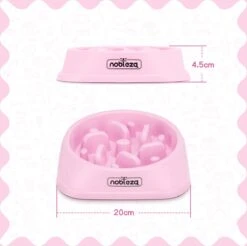 Nobleza H8P - Anti Schrok Voerbak - 20x20x4.5cm - Roze -Huisdierbenodigdheden Korting 1200x1193 13