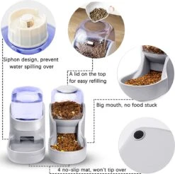 Huisdieren Feeder Set Hondenvoer Katten Feeder Met Waterdispenser Automatische Zwaartekracht Grote Capaciteit Huisdieren Feeder Auto Voor Kleine Middelgrote Grote Katten Honden (Grijs) -Huisdierbenodigdheden Korting 1200x1193 14