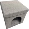 Adori Kattenhuis Met Poef Moon - Kattenmand - 36.5x36.5x36.5 Cm Grijs -Huisdierbenodigdheden Korting 1200x1194 23