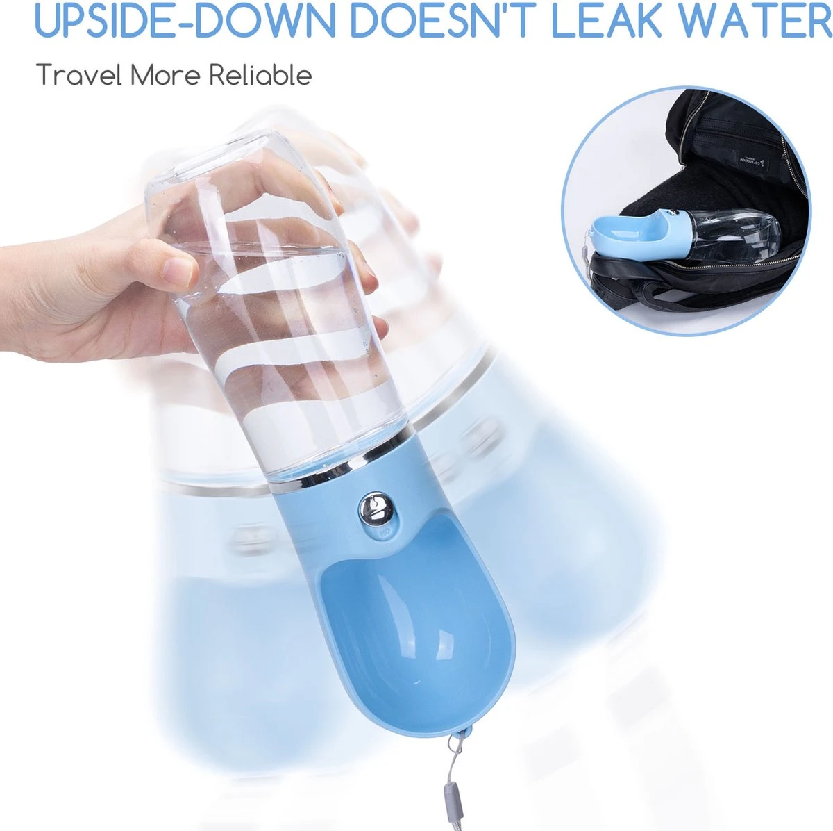 Nobleza 43B4C - Honden Waterfles - 500ml - Honden Bidon - Honden Drinkfles - Blauw 12 Nobleza 43B4C - Honden Waterfles - 500ml - Honden Bidon - Honden Drinkfles - Blauw - Image 10