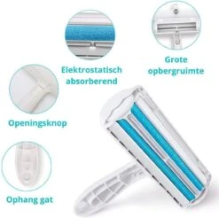 Merkloos Huisdierhaar Verwijderaar Met Kledingborstel - Pluizen En Haren Verwijderaar - Kleding Borstel & Roller - Hondenhaar En Kattenhaar - Pluizenverwijderaar -Huisdierbenodigdheden Korting 1200x1196 7