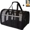 Opvouwbare Katten Reismand - Met Schouderband En Kattenbakmat - Reismand Kat - 49x30x26 Cm - Wasmachinebestendig - Zwart - Hondendraagtas - Kattenreismand - Draagtas Voor Dieren - Kattenmand -Huisdierbenodigdheden Korting 1200x1197 50