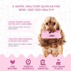Nobleza H8P - Anti Schrok Voerbak - 20x20x4.5cm - Roze -Huisdierbenodigdheden Korting 1200x1198 23