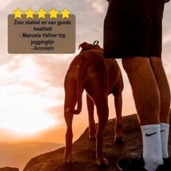 Looplijn Met Heupriem Hands Free - Hondenriem - Reflecterende Hardloopband -Elastische Leiband - Heuptas En Flessenhouder - Zwart - 150 Cm Tot 210 Cm -Huisdierbenodigdheden Korting 1200x1198