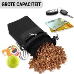 Merkloos Honden Beloningtasje + Tonova Pen - Poepzakjes Tas - Beloningszakje - Heuptas - Poepzakjes Dispenser - Verstelbare Riem - Hondenpoep Zakje - Beloningstasje - Snacktasje - Zwart -Huisdierbenodigdheden Korting 1200x1198 47