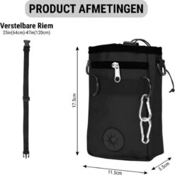 Merkloos Honden Beloningtasje + Tonova Pen - Poepzakjes Tas - Beloningszakje - Heuptas - Poepzakjes Dispenser - Verstelbare Riem - Hondenpoep Zakje - Beloningstasje - Snacktasje - Zwart -Huisdierbenodigdheden Korting 1200x1198 49