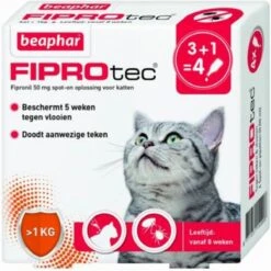 Beaphar Fiprotec Kat - Vlooienbestrijding - >1 Kg - 4 Pipetten -Huisdierbenodigdheden Korting 1200x1198 51