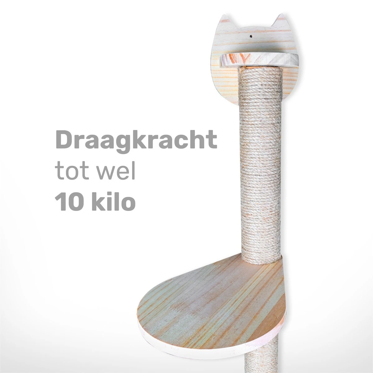 Katten Klimmuur - Krabpaal - 2 Plateaus - Katten Klim Wand - Muur - Klimmuur Kat - Voor Grote Katten - Klimwand - Complete Set 5 Katten Klimmuur - Krabpaal - 2 Plateaus - Katten Klim Wand - Muur - Klimmuur Kat - Voor Grote Katten - Klimwand - Complete Set - Image 3