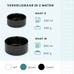 Voerbak Hond - Drinkbak - Met Standaard - 2x 800 Ml - Maat M - Zwart -Huisdierbenodigdheden Korting 1200x1200 1004