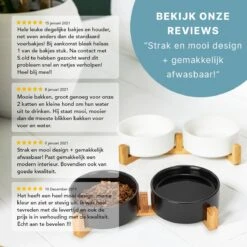 Voerbak Hond - Drinkbak - Met Standaard - 2x 800 Ml - Maat M - Zwart -Huisdierbenodigdheden Korting 1200x1200 1005