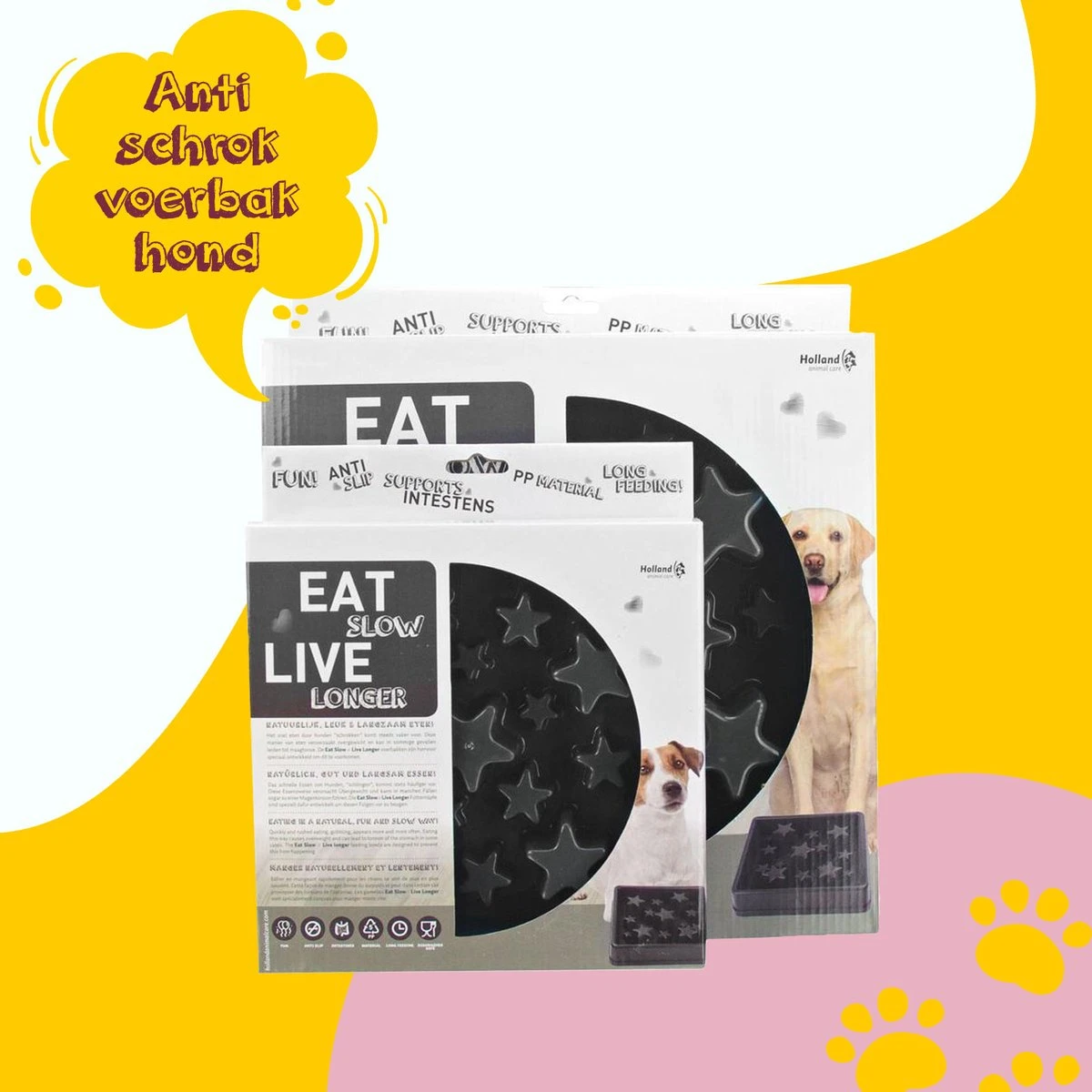 Eat Slow Live Longer Star Voerbak – Anti-schrok Voerbak – Slow Feeder Voor Honden – Anti-slip – Grijs – Ø30 Cm - Large/Extra Large – Geschikt Voor De Grotere Hond 3 Eat Slow Live Longer Star Voerbak – Anti-schrok Voerbak – Slow Feeder Voor Honden – Anti-slip – Grijs – Ø30 Cm - Large/Extra Large – Geschikt Voor De Grotere Hond