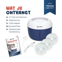 JC Pets Premium Drinkfontein Voor Kat Of Hond - Inclusief 3 Filters - Kattenfontein - Fluisterstil - Waterfontein Katten En Honden -Huisdierbenodigdheden Korting 1200x1200 1035