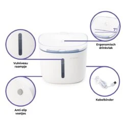 Pettadore Hydrate Compact - Drinkfontein Kat/Hond - Slimme Waterfontein Met App - 1,9L -Huisdierbenodigdheden Korting 1200x1200 1045