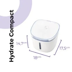 Pettadore Hydrate Compact - Drinkfontein Kat/Hond - Slimme Waterfontein Met App - 1,9L -Huisdierbenodigdheden Korting 1200x1200 1051