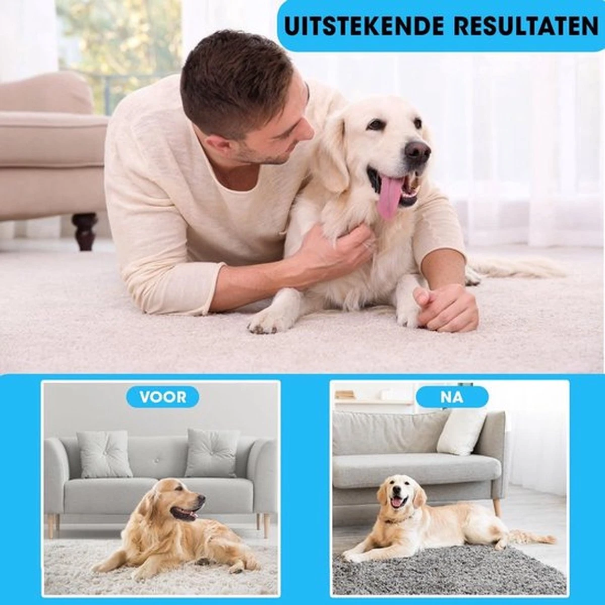 Merkloos Professionele 2-Zijdige Ondervacht Kam Voor Hond En Kat – Hondenborstel – Kattenborstel – Klittenkam – Verwijdert Klitten – Voorkomt Haaruitval – Blauw - Zwart 4 Merkloos Professionele 2-Zijdige Ondervacht Kam Voor Hond En Kat – Hondenborstel – Kattenborstel – Klittenkam – Verwijdert Klitten – Voorkomt Haaruitval – Blauw - Zwart - Image 2