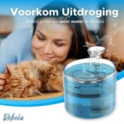 Rebela | Drinkfontein Voor Katten | Inclusief 4x Filter | < 35db | ABS Cat Water Feeder | USB Charging 1.6L Pet Drinking Fountain With Filter Pump Blue + 4pcs/pack Replacement Filter -Huisdierbenodigdheden Korting 1200x1200 1085