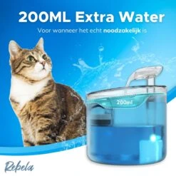 Rebela | Drinkfontein Voor Katten | Inclusief 4x Filter | < 35db | ABS Cat Water Feeder | USB Charging 1.6L Pet Drinking Fountain With Filter Pump Blue + 4pcs/pack Replacement Filter -Huisdierbenodigdheden Korting 1200x1200 1090
