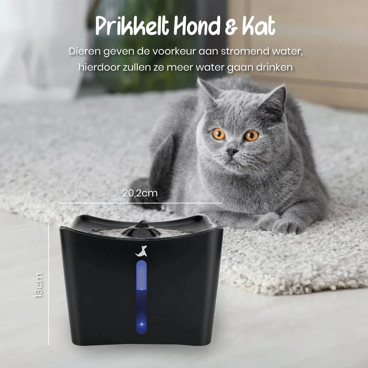 Loyalpetclub® XL Drinkfontein Kat – Drinkbak Hond & Kat - Waterfontein Kat – Waterdispenser 3L - Kattenfontein Met Waterfilter - Inclusief Mat 4 Loyalpetclub® XL Drinkfontein Kat – Drinkbak Hond & Kat - Waterfontein Kat – Waterdispenser 3L - Kattenfontein Met Waterfilter - Inclusief Mat - Image 2