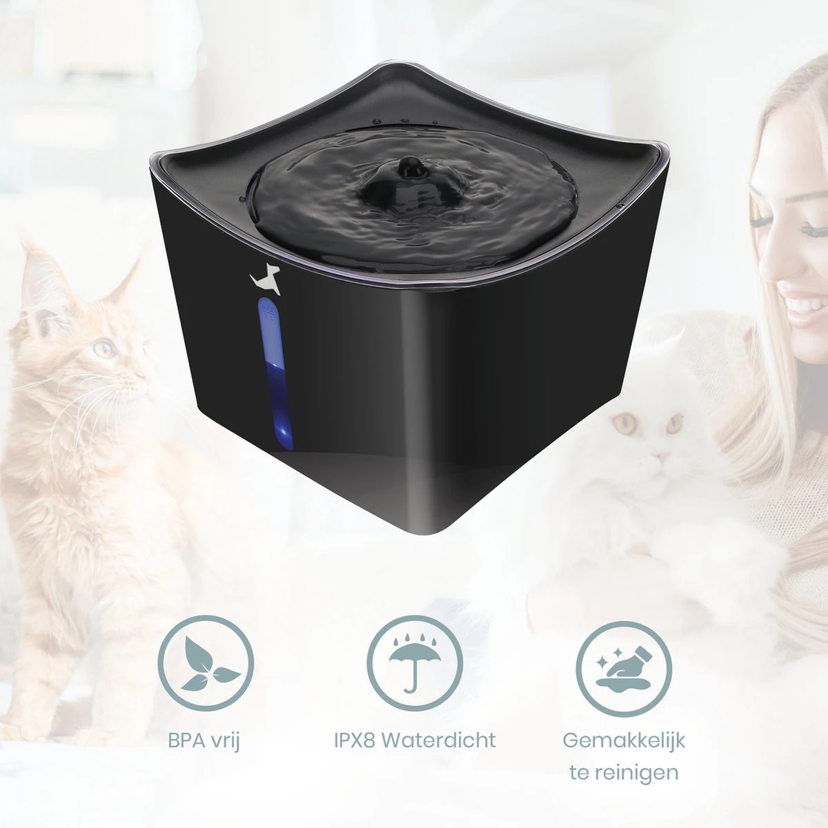 Loyalpetclub® XL Drinkfontein Kat – Drinkbak Hond & Kat - Waterfontein Kat – Waterdispenser 3L - Kattenfontein Met Waterfilter - Inclusief Mat 7 Loyalpetclub® XL Drinkfontein Kat – Drinkbak Hond & Kat - Waterfontein Kat – Waterdispenser 3L - Kattenfontein Met Waterfilter - Inclusief Mat - Image 5