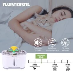 Qumax RVS Drinkfontein Voor Kat Met 3 Filters & Matje - Water Fontein - Waterdispenser - Waterautomaat - 2,5 L -Huisdierbenodigdheden Korting 1200x1200 1103