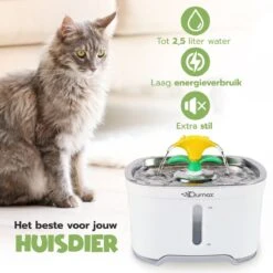 Qumax RVS Drinkfontein Voor Kat Met 3 Filters & Matje - Water Fontein - Waterdispenser - Waterautomaat - 2,5 L -Huisdierbenodigdheden Korting 1200x1200 1105