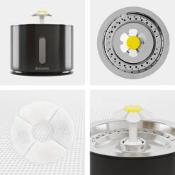 Auronic Drinkfontein - Katten En Honden - 2,4L - Dieren Drinkbak - Incl. 4 Filters En 2 Borstels - Zwart -Huisdierbenodigdheden Korting 1200x1200 1128