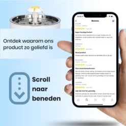 Krexs Drinkfontein - Kattenfontein – Waterfontein - Drinkbak - Hondenfontein – Kattenspeeltje - Kat -Huisdierbenodigdheden Korting 1200x1200 1135