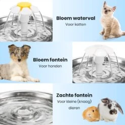 Krexs Drinkfontein - Kattenfontein – Waterfontein - Drinkbak - Hondenfontein – Kattenspeeltje - Kat -Huisdierbenodigdheden Korting 1200x1200 1136