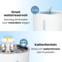 Krexs Drinkfontein - Kattenfontein – Waterfontein - Drinkbak - Hondenfontein – Kattenspeeltje - Kat -Huisdierbenodigdheden Korting 1200x1200 1138