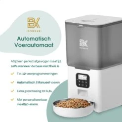 Bowkam Automatische Voerautomaat - Voerbak - Voerautomaat - Voerbak Kat - Voerbak Hond - Wit - Met Voice Recording -Huisdierbenodigdheden Korting 1200x1200 1162