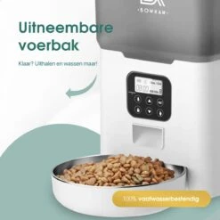 Bowkam Automatische Voerautomaat - Voerbak - Voerautomaat - Voerbak Kat - Voerbak Hond - Wit - Met Voice Recording -Huisdierbenodigdheden Korting 1200x1200 1168