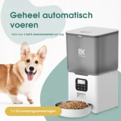 Bowkam Automatische Voerautomaat - Voerbak - Voerautomaat - Voerbak Kat - Voerbak Hond - Wit - Met Voice Recording -Huisdierbenodigdheden Korting 1200x1200 1169