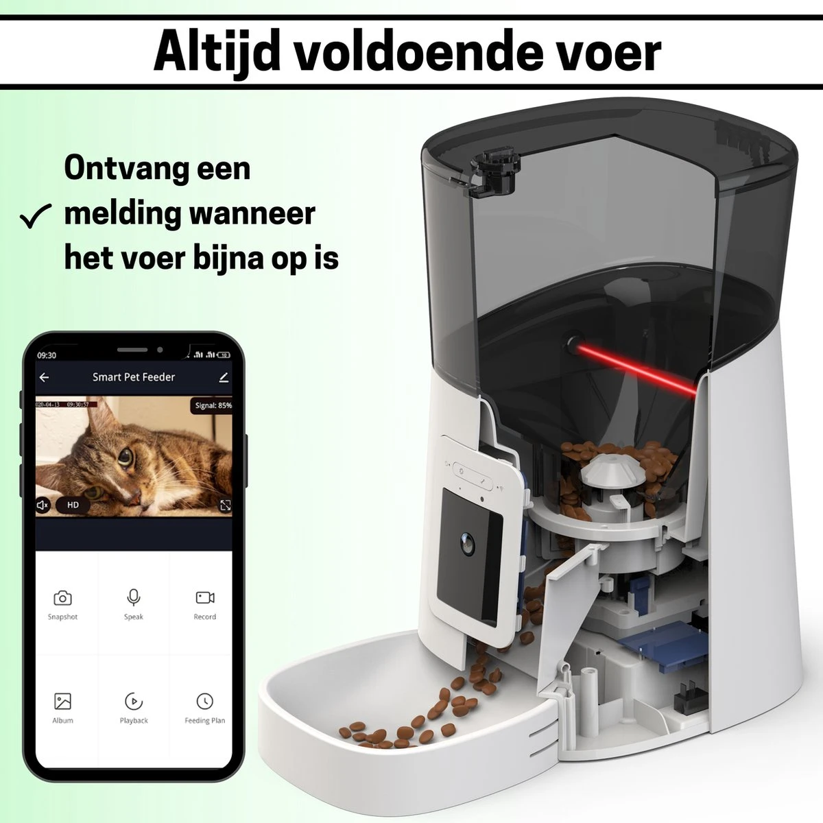 BOME Voerautomaat - Camera En Audio - Inclusief SD-Kaart - Automatische Voerbak Kat Of Hond - Wit 7 BOME Voerautomaat - Camera En Audio - Inclusief SD-Kaart - Automatische Voerbak Kat Of Hond - Wit - Image 5