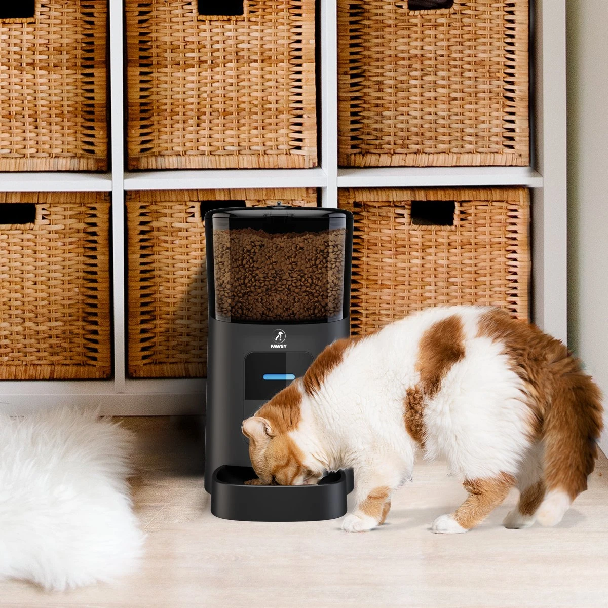 Pawsy® AR1 - Automatische Voerbak – Automatische Voederbak Kat - Kattenvoerautomaat - Voerdispenser - Zwart - 6L - Smart App – Instelbaar Voedingsschema Voor Huisdier – GRATIS Opscheplepel 7 Pawsy® AR1 - Automatische Voerbak – Automatische Voederbak Kat - Kattenvoerautomaat - Voerdispenser - Zwart - 6L - Smart App – Instelbaar Voedingsschema Voor Huisdier – GRATIS Opscheplepel - Image 5
