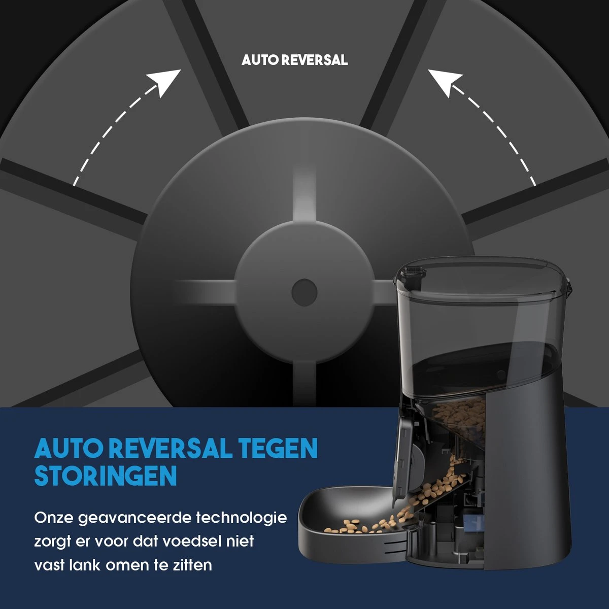 Pawsy® AR1 - Automatische Voerbak – Automatische Voederbak Kat - Kattenvoerautomaat - Voerdispenser - Zwart - 6L - Smart App – Instelbaar Voedingsschema Voor Huisdier – GRATIS Opscheplepel 11 Pawsy® AR1 - Automatische Voerbak – Automatische Voederbak Kat - Kattenvoerautomaat - Voerdispenser - Zwart - 6L - Smart App – Instelbaar Voedingsschema Voor Huisdier – GRATIS Opscheplepel - Image 9