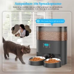 Catlux 2-in- 1 Automatische Voerbak - Kat En Hond - Voerautomaat Dispenser - Voerdispenser - Pet Feeder Met Timer - Voice Recorder - App Besturing - 6L -Huisdierbenodigdheden Korting 1200x1200 1224