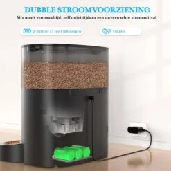 Catlux 2-in- 1 Automatische Voerbak - Kat En Hond - Voerautomaat Dispenser - Voerdispenser - Pet Feeder Met Timer - Voice Recorder - App Besturing - 6L -Huisdierbenodigdheden Korting 1200x1200 1225