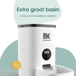 Bowkam Automatische Voerbak – Voerbak – Voerautomaat - Voerbak Kat – Voerbak Hond - Voerautomaat Kat – Wit -Huisdierbenodigdheden Korting 1200x1200 1234