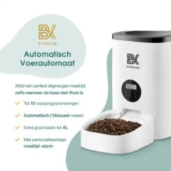 Bowkam Automatische Voerbak – Voerbak – Voerautomaat - Voerbak Kat – Voerbak Hond - Voerautomaat Kat – Wit -Huisdierbenodigdheden Korting 1200x1200 1236