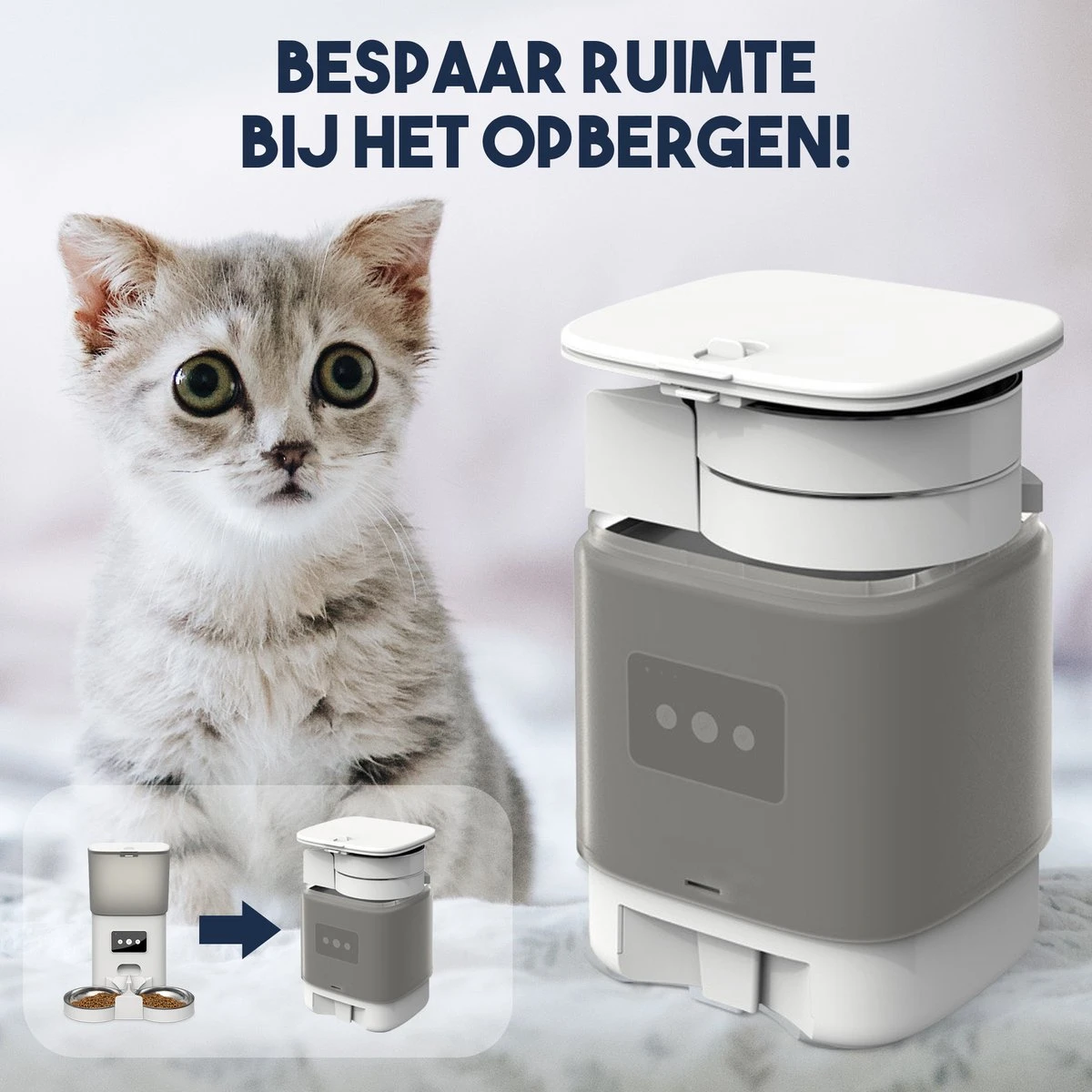 Pawsy® AR2 - Automatische Voerbak - Dubbele Voerbak - Automatische Voederbak Kat & Hond - WiFi Voerautomaat 7 Pawsy® AR2 - Automatische Voerbak - Dubbele Voerbak - Automatische Voederbak Kat & Hond - WiFi Voerautomaat - Image 5