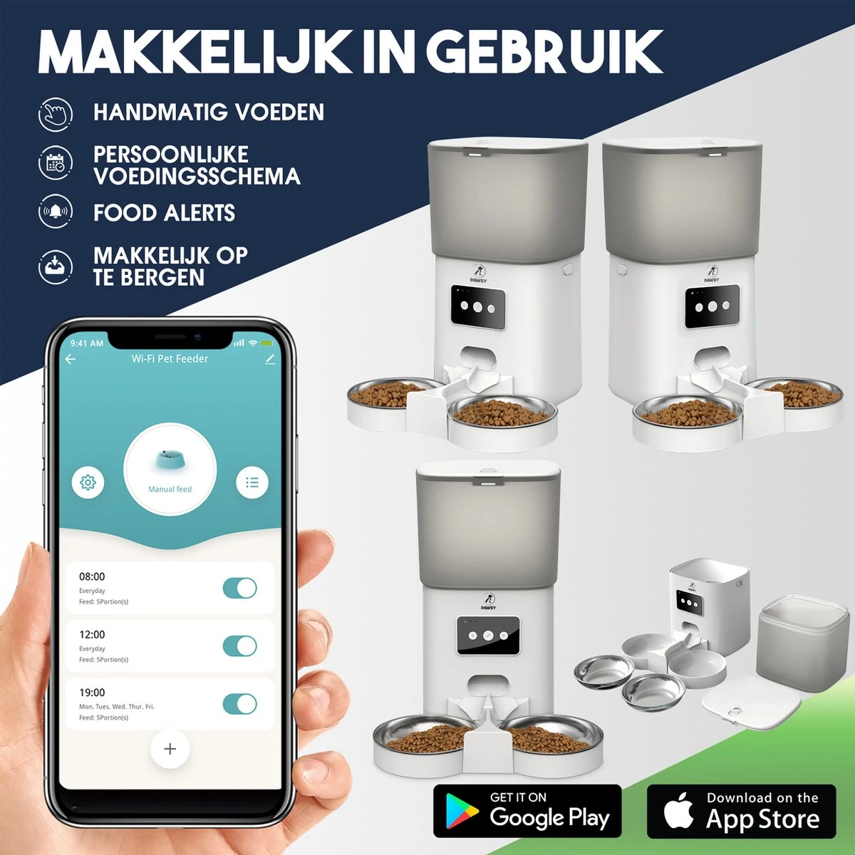 Pawsy® AR2 - Automatische Voerbak - Dubbele Voerbak - Automatische Voederbak Kat & Hond - WiFi Voerautomaat 14 Pawsy® AR2 - Automatische Voerbak - Dubbele Voerbak - Automatische Voederbak Kat & Hond - WiFi Voerautomaat - Image 12